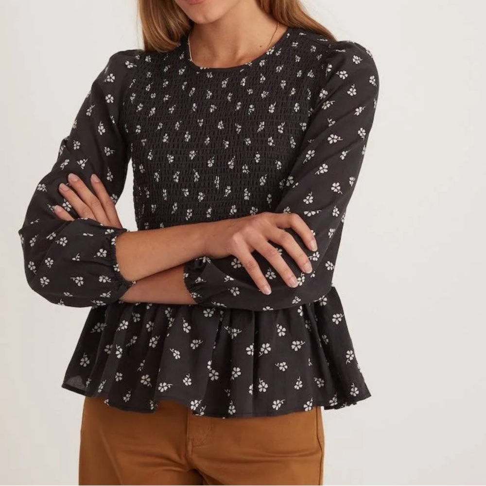 Marine Layer Gabrielle Floral Smocked Long
Sleeve Top XS NWT - Picture 2 of 12